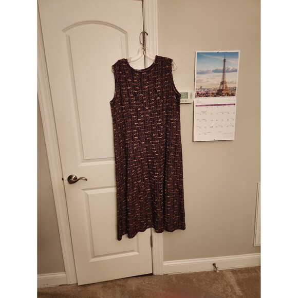 Misook Purple Tweed Heavyknit Sleeveless Dress Size XL - Picture 1 of 10